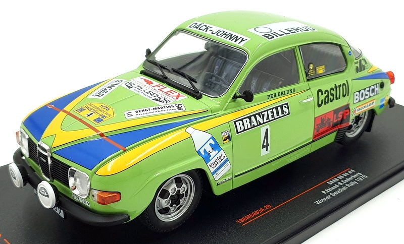 IXO 1/18 Scale 18RMC085A - SAAB 96 V4 #4 Winner Swedish Rally 1976 Eklund