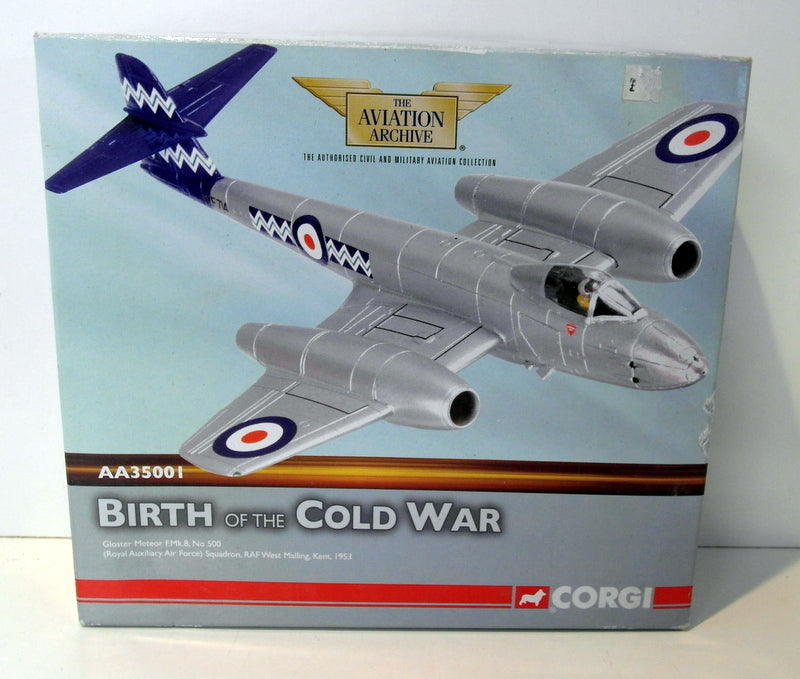 Corgi 1/72 scale diecast AA35001 Gloster Meteor F.Mk,8 500 RAF West Malling