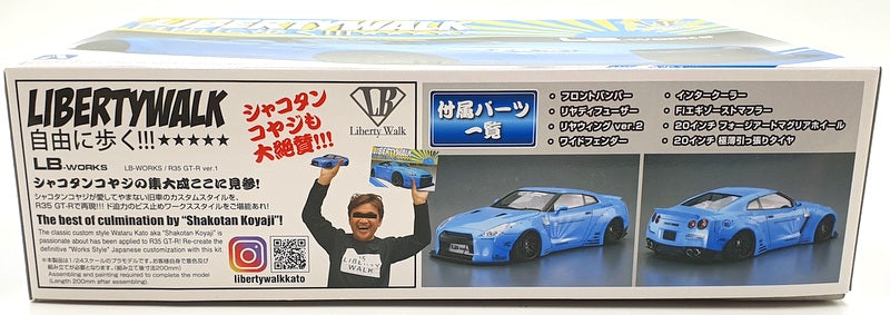Aoshima 1/24 Scale Model Kit 09 - Libertywalk Nissan GT-R R35 LB.Works