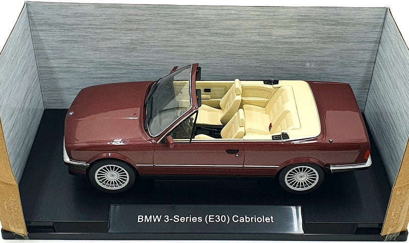 Model Car Group 1/18 Scale MCG18380 - BMW 3-Series E30 Convertible Red Met