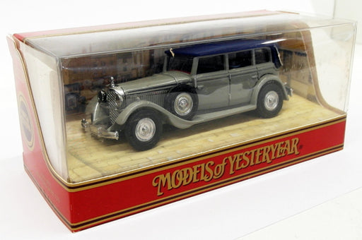 Matchbox 1/43 Scale Model Car Y40 - 1931 Mercedes Benz 770 - Grey/Blue