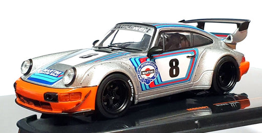 Ixo 1/43 Scale Diecast MOC307 - Porsche 964 RWB Race Car - Silver #8