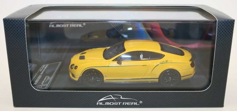 Almost Real 1/43 Scale Metal Model 430404 Bentley Continental GT3-R 2015 Yellow