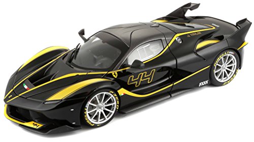 Burago 1/18 Scale Diecast - 18-16907B Ferrari FXX K Black Yellow Model Supercar