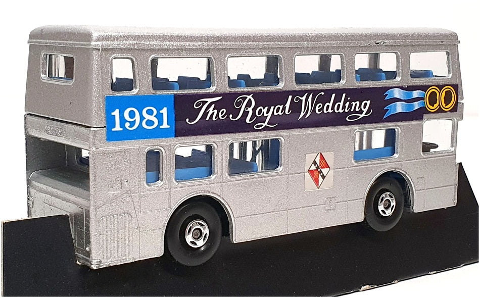 Matchbox Appx 12cm Long Diecast KRW-15 - The Londoner Bus Royal Wedding 1981