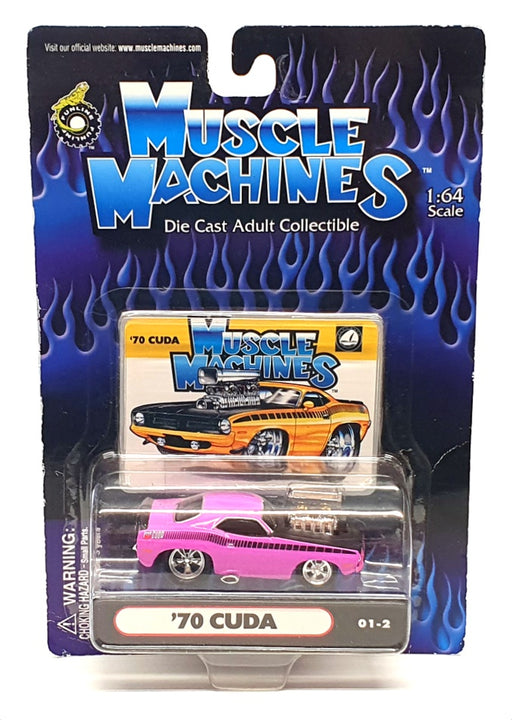 Muscle Machines 1/64 Scale Diecast 71161  01-2 - 1970 Plymouth Cuda