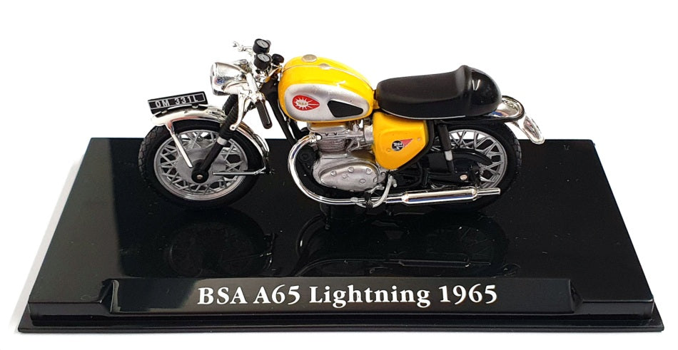 Atlas Editions 1/24 Scale Motorbike 4 658 116 - 1965 BSA A65 Lightning - Yellow