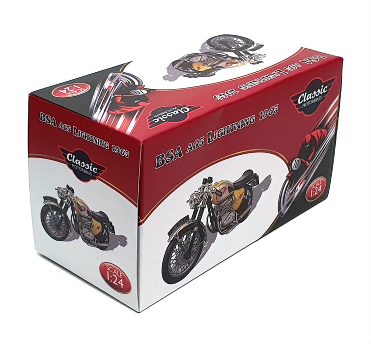 Atlas Editions 1/24 Scale Motorbike 4 658 116 - 1965 BSA A65 Lightning - Yellow