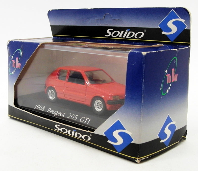 Solido 1/43 Scale Diecast Model Car 1508 - Peugeot 205 GTI - Red