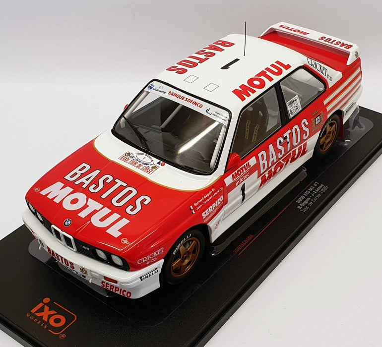 IXO 1/18 Scale Diecast 18RMC040A - BMW E30 M3 #1 Bastos Tour De Corse 1988