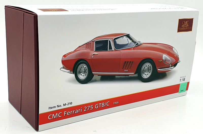 CMC 1/18 Scale Diecast M-210 - 1966 CMC Ferrari 275 GTB/C - Red