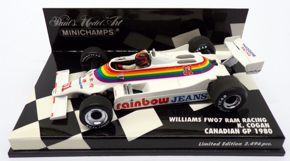 Minichamps 1/43 Scale 400 800051 F1 Williams FWO7 Cogan Canada GP 1980