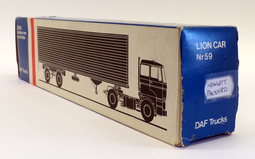 Lion Toys 1/50 Scale No.59 - DAF 2800 Truck & Trailer - Hewlett Packard