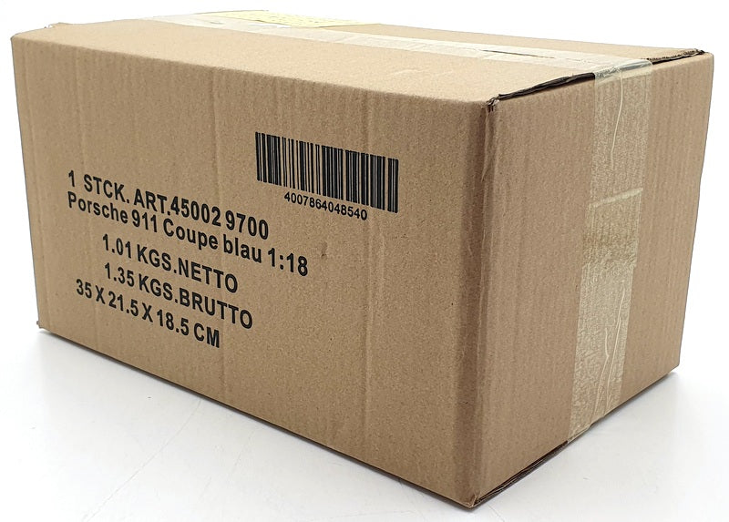 Schuco 1/18 Scale Resin 45 002 9700 - Porsche 911 Coupe - Blue