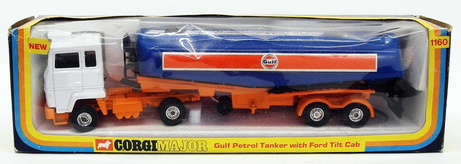 Corgi Appx 30cm Long Diecast 1160 - Gulf Petrol Tanker Ford Tilt Cab