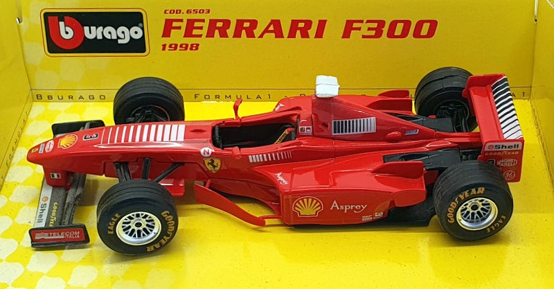Burago 1/24 Scale Model Car 6503 - F1 Ferrari F300 1998 - #3 Red