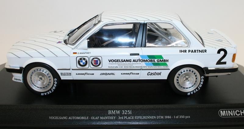 Minichamps 1/18 Diecast 155 862602 BMW 325i Vogelsang Automobile Eifelrennen '86