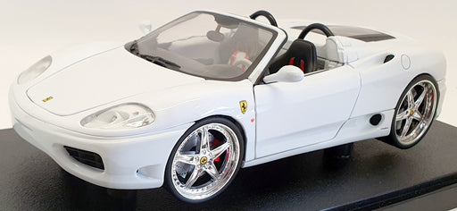 Hot Wheels 1/18 Scale Model Car C3866 - Ferrari 360 Spyder Customised - White