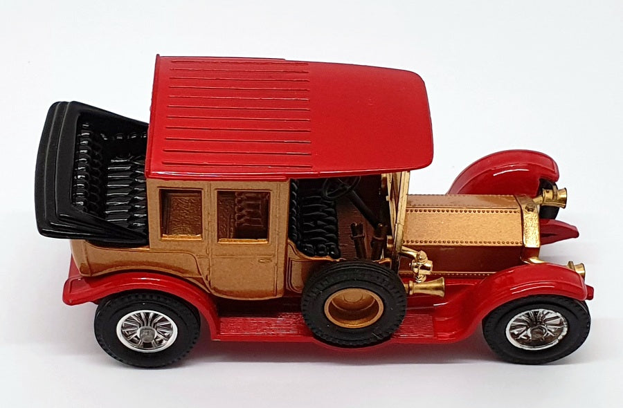 Matchbox Appx 10cm Long Diecast Y-7 - 1912 Rolls Royce - Red/Bronze