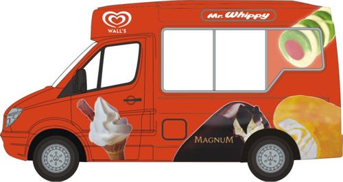 Oxford Diecast 1/43 Scale WM001 - Mondial Ice Cream Van - Mr Whippy