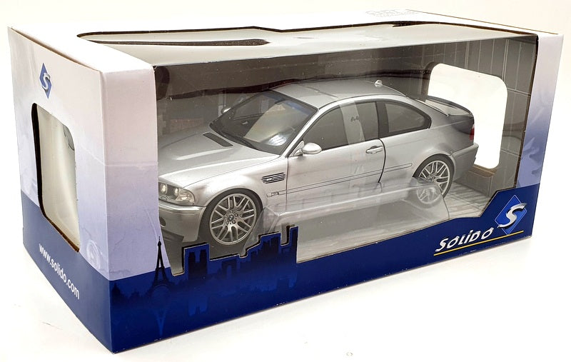 Solido 1/18 Scale Diecast S1806503 - BMW E46 CSL 2003 - Silver/Grey