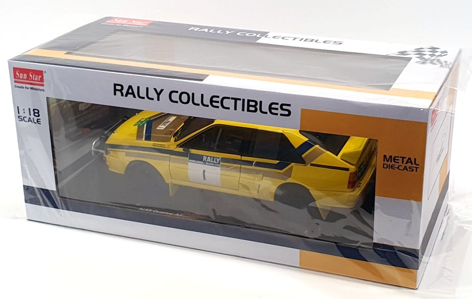 1/18 Sunstar 1986 Audi Quattro A2 #5 J.Bosch, S.Bond Circuit Des Ardennes Diecast Car Model 1/18 Sunstar 1986 Audi Quattro A2 #5 J.Bosch, S.Bond Circuit Des Ardennes Diecast Car Model