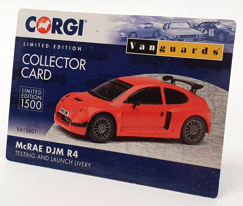 Vanguards 1/43 Scale VA12801 - McRae DJM R4 Testing & Launch Livery