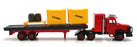 Corgi 1/64 Scale 121221A - Leyland Scammell Truck & Flatbed Trailer - Red/Black