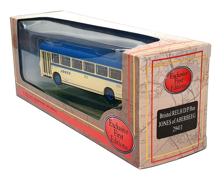 EFE 1/76 Scale 29411 - Bristol RELH D/P Bus Jones Of Aberbeeg - Blue/Cream