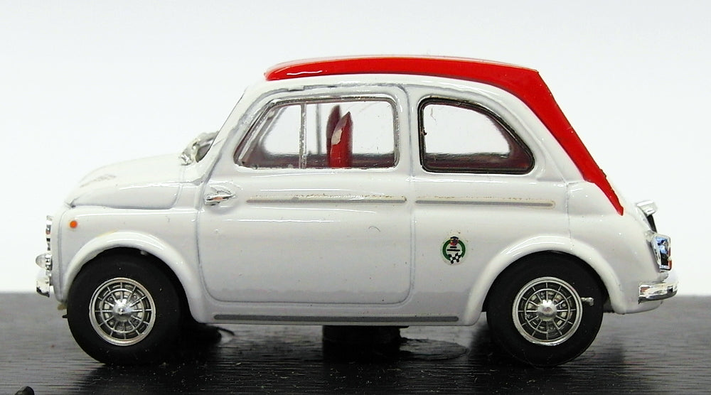 Brumm 1/43 Scale Model Car R407 - 1964 Fiat 595SS Abarth - Red/White