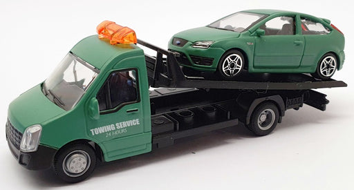 Burago 1/43 Scale #18 31400 - Ford Focus Car And Generic Flatbed Truck