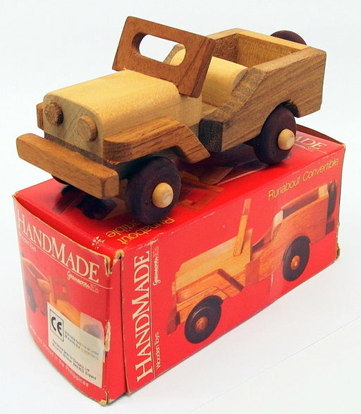 Grassroots 6" Long Wooden Model Car GRW01 - Runabout Convertible