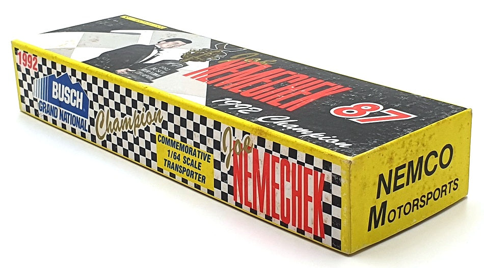 Ertl 1/64 Scale 3217 GMC Truck & Trailer 1992 Busch Grand Ntl Winner J.Nemecheck