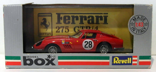 Box Model 1/43 Scale Diecast 8452 - Ferrari 275 GTB4 #28 Le Mans 1967 - Red