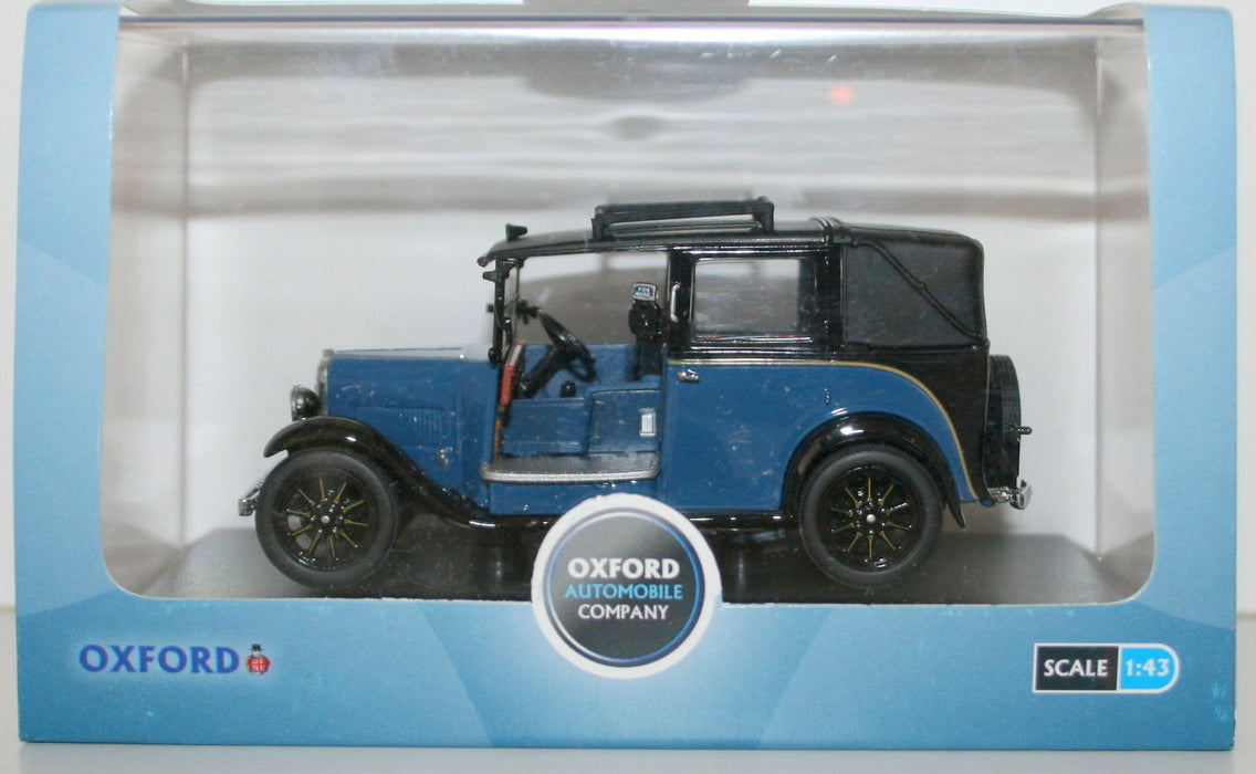 OXFORD 1/43 AT002 BLUE AUSTIN LOW LOADER TAXI BLUE / BLACK