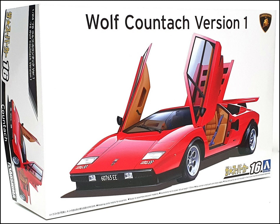 Aoshima 1/24 Scale Kit 063361 - Lamborghini Wolf Countach Version 1