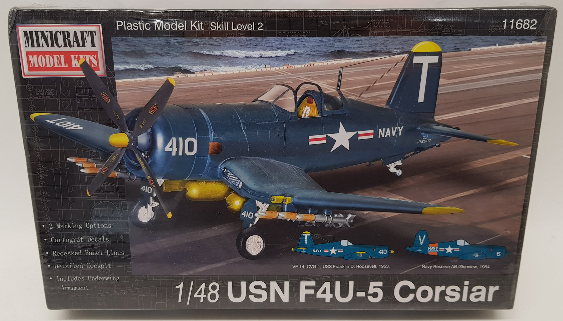 Minicraft Model Aircraft Kit 11682 - 1/48 Scale USN F4U-5 Corsair