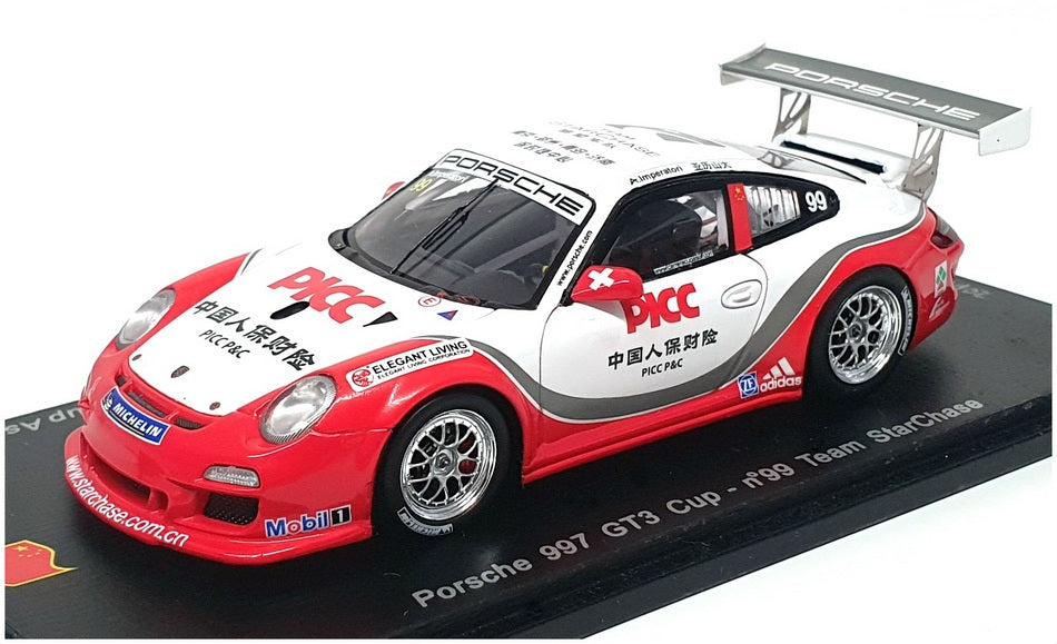 Spark 1/43 Scale SA022 - Porsche 997 GT3 Cup #99 A. Imperatori - Red/White