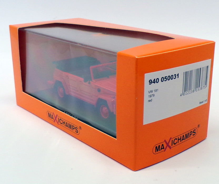 Maxichamps 1/43 Scale 940 050031 - 1979 Volkswagen 181 - Red