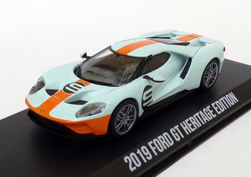 Greenlight 1/43 Scale 86159 - 2019 Ford GT Heritage Edition - Blue/Orange #9