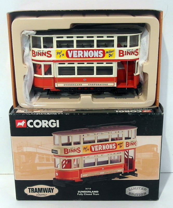 Corgi 1/76 Scale Diecast Model 36710 - Fully Closed Tram - Sunderland
