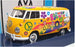 Motor Max 1/24 Scale 79575 - Volkswagen Van - Flower Power