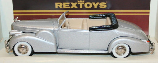 RexToys 1/43 Scale Diecast - 1938-1940 Cadillac V16 Cabriolet Open - Silver