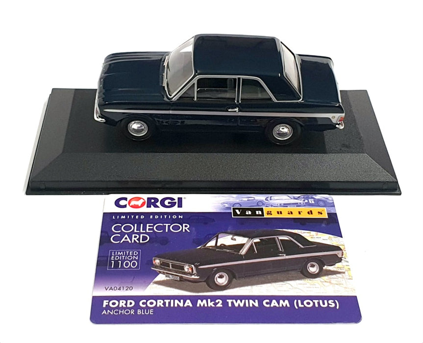 Vanguards 1/43 Scale VA04120 - Ford Cortina Mk2 Twin Cam Lotus - Anchor Blue