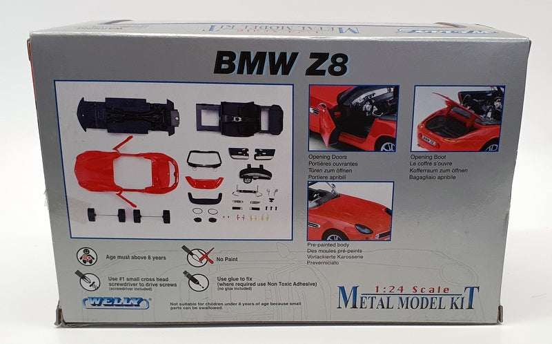 Welly 1/24 Scale Diecast Kit 2084MK - BMW Z8 - Red