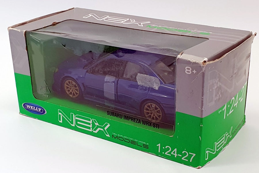 Welly 1/24-27 Scale Model Car 22487NS-W - Subaru Impreza WRX STI - Blue
