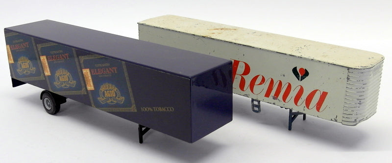 Lion Toys 1/50 Scale Diecast No.36 2x Truck Box trailer Remia + Agio