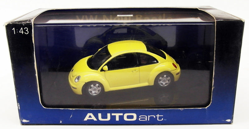 Autoart 1/43 Scale Model Car 59733 - VW New Beetle - Yellow