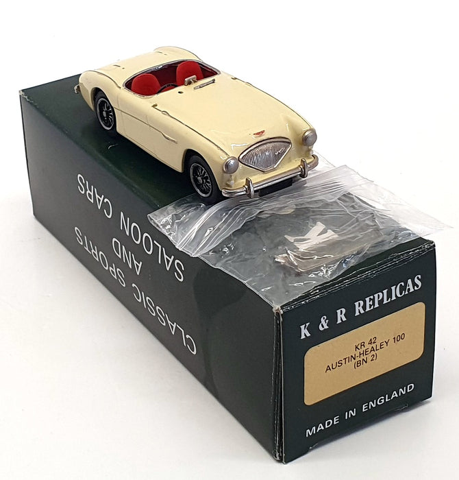K&R Replicas 1/43 Scale Built Kit KR42 - Austin Healey 100 (BN 2) - Cream