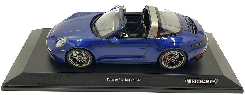 Minichamps 1/18 Scale Diecast 155 061060 - Porsche 911 Targa 4 GTS Met Blue